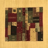 Ahgly Company Indoor Rectangle Abstract Brown Contemporary Area Rugs, 8 '12'