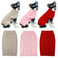 Класически куче коледни пуловери Кученца фестивал Зимна водолада за трикотаж на жилетка Red Green Plaid Dog Пуловер