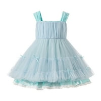 Njshnmn Toddler рокля за момичета дълги абитуриентски рокли рокли за момичета, 80, синьо