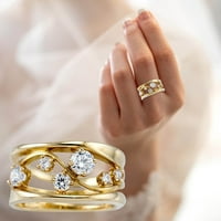 годежа кръгло изрязани циркони жени сватбени пръстени бижута пръстени за жена пълен диамантен дамски пръстен