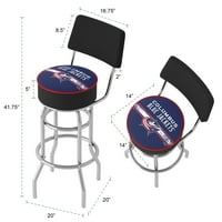 Кълъмбъс Блу Джакетс НХЛ въртящ бар стол с гръб