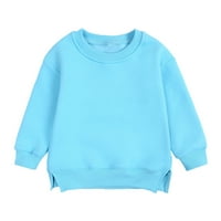 Дрехи за годишни момичета Момчета за малко дете момичета пуловер Суитчър Детска солидна плюс бебета Цвят топ палто момичета върши детски тениски ризи за годишни м?