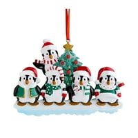 Йохоум Персонализирано Семейно Коледно Украшение Сладък Пингвин Празник Зимен Подарък