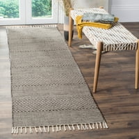 Montauk Karlene Geometric Striped Pottom Rug, килим от слонова кост, 6 '6' квадрат