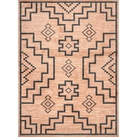 килим, вдъхновен от ацтеките, 8 '10', сив