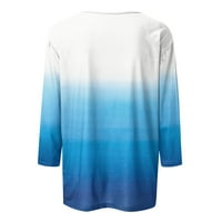 Нанизани ръкав ризи за жени Сладък печат графични тениски блузи Случайни Плюс размер основни върхове Пуловер Дамски летни върхове