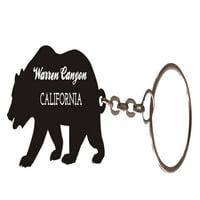 Уорън Каньон Калифорния Сувенирна метална мечка ключодържател