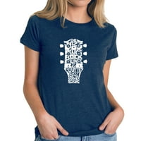 Тениска на женската премиум смесителна дума - музикална музикална жанрове