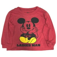 Disney Infant & Toddler Boys Mickey Mouse Ladies Man Valentines Day Rish 3T
