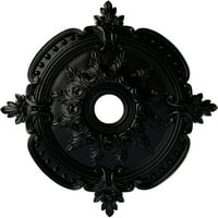 Екена Милуърк 3 8од 3 4 ид 5 8 п Бенсън класически таванен Медальон, ръчно рисуван джет Черен