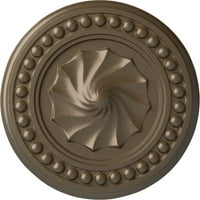 Екена Милуърк 3 4 од 2 П Фостър черупка таван медальон, ръчно рисувани топло Сребро