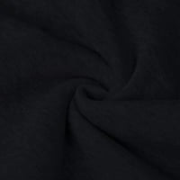 Wendunide качулки за жени Есента зимна качулка суичър пуловер върхове дълги ръкави удобни черни черни