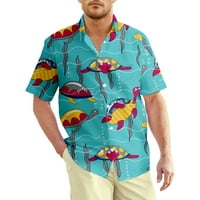 Океанска тематична тениска, Унисе тениски, Мода Около врата с къс ръкав мъже коледни подаръци мъжка мода