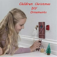 Мишуоти стена подаръци Коледа Направи Си Сам Коледа врата с орнаменти дървесни Филцове за деца Домашен декор