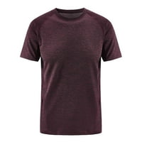 Мъжки ризи лятно ежедневно О-деколте тениска Фитнес Спорт бързо-суха Дишаща топ блуза