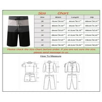 Fabiurt Men's Sports Shorts Мъжки модни свободни и фитнес спорт плюс размер дантелена джобна кука и цикъл сърф бързо изсушаващи плажни панталони, тъмносини