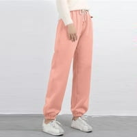 Eczipvz дамски суитчъни за жени плюс размер еластична талия графични панталони ежедневни широки панталони за краката розово, xl