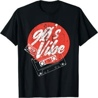 90-те VIBE касета лента рок парти стил музика забавно изкуство тениска тениска черно голяма