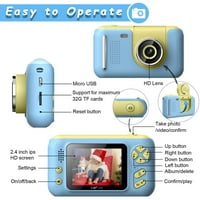 Детска камера с леща за селфи, HD цифров фотоапарат за подаръци за рожден ден на възрастните момичета