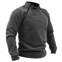 Мъжки Пуловер Мъжки Мода Плътен Цвят На Открито Топло И Дишаща Отгоре