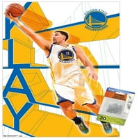 Golden State Warriors - Klay Thompson Wall Poster с бутални щифтове, 14.725 22.375