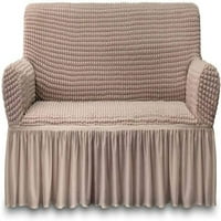 Диван калъф Каки диван покритие лесно монтирани диван диван покритие универсален високо разтягане трайни мебели протектор с пола кънтри стил