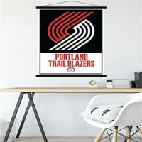 Portland Trail Blazers - Плакат за стена с лого с магнитна рамка, 22.375 34