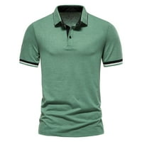 Педорт Мъжки тениски Мъжки къс ръкав памук Пике флаг Графичен Поло риза в потребителски годни зелено, с