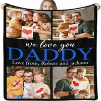 Персонализирани фото одеяла с вашите снимки персонализирано одеяло за подарък за рожден ден на бащата
