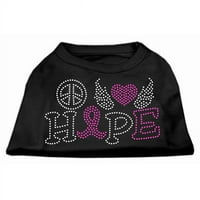 Mirage Pet 52- SMLPK Peace Love Hope Cancer Cancer Rhinestone Pet Rish, светло розово - малък