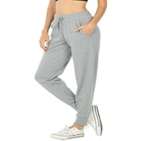 Женски джогинг панталони фланелки суитчъри памук памучна тренировка йога салон за ежедневни панталони с джобове
