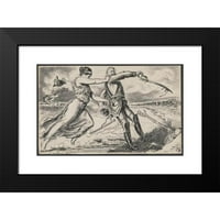 Чарлз Дана Гибсън Black Modern Framed Museum Art Print, озаглавен - Последният ров