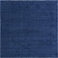 Уникален стан Calabasas соло килим тъмно синьо 7 '10 квадратен солиден комфорт, идеален за трапезария хол за дневна стая стая стая стая