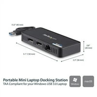 Startech usb до dual displayport mini докинг станция - Dual 4K 60Hz - GBE - USB 3.0