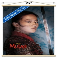 Disney Mulan - Стенски плакат за воини с дървена магнитна рамка, 22.375 34