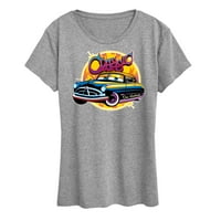 Дисни коли-класически Док Хъдсън автомобил шоу готов-Дамски къс ръкав Графичен тениска