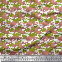 Soimoi Velvet Fabric два тона с бял камуфлажен отпечатан двор с широк двор
