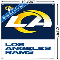 Лос Анджелис Рамс-лого плакат за стена с пуш щифтове, 14.725 22.375