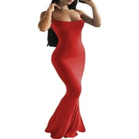 Дамски Спагети каишка ниско нарязани Боди дълга рокля без ръкави без гръб стегнато приплъзване елегантна дълга Ками рокля оранжева с