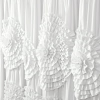 Буен декор Серена текстурирана завеса за душ, 72x72, бял, единичен