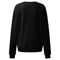 Дамски ежедневни върхове отпечатват суичър с дълги ръкави блуза пуловер