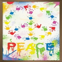 Табела за мир - Плакат за стена на ръцете, 22.375 34