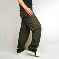 Мъжки твърди Мулти-джобни измити Гащеризони На открито ежедневни панталони панталони мъжки тънък монтаж панталони