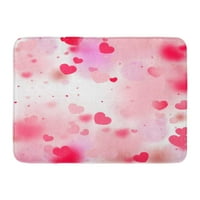 Pink San Hearts Random St Valentine's Day Romantic разпръснати любовни светлини Bokhe Magic Clouds Моменти на червен килим Dorormat Bath Mat 23.6x