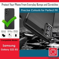 Капсулен калъф, съвместим с Galaxy S [четка с текстура шоково устойчиво мъжете мъже, дизайн на калъф за черен телефон] за Samsung Galaxy S 5G SM-S