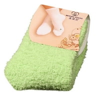 Начало Жени Момичета Меки Легла Подови Чорапи Топли Зимни Цвят Зелен 【Купи Две Получи Един Безплатно】