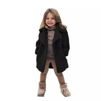 Малко дете деца момичета руно яке палто есен зима топло палто Връхни дрехи яке коледни подаръци за семейството