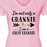 Inktastic Аз не съм само баба, аз съм страхотна марана с цветя женска тениска с V-образно деколте