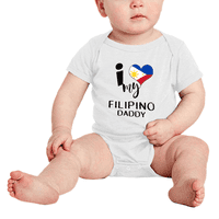 Сърцето Ми Филипински Татко Филипините Любов Флаг Бебе Боди