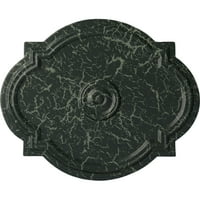 Ekena Millwork 1 4 W 3 8 H 1 P WALTZ таван медальон, ръчно рисуван боядисана костенурка пукнатина